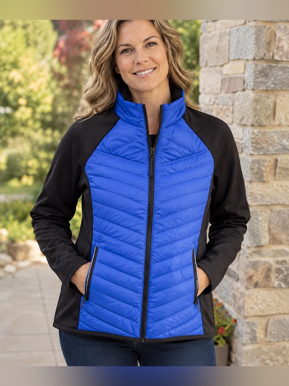 Elevate Women’s Banff Hybrid Insulated Jacket Royal/Black XL
